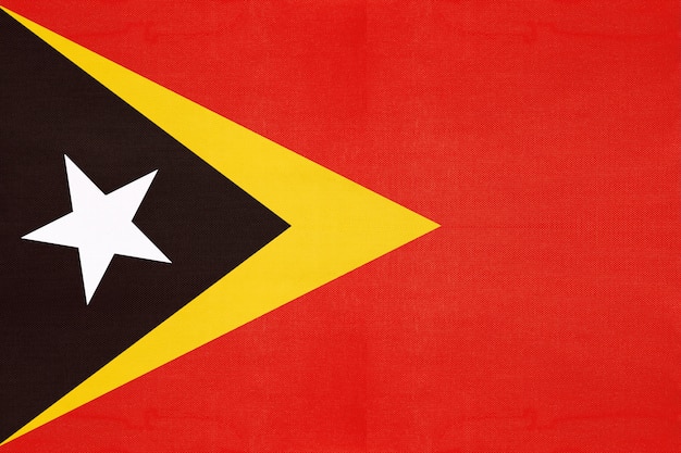 Foto bandeira nacional de tecido de timor-leste