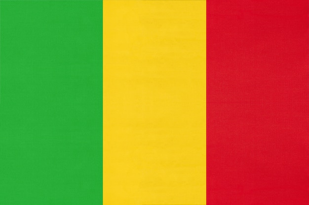 Foto bandeira nacional de tecido do mali