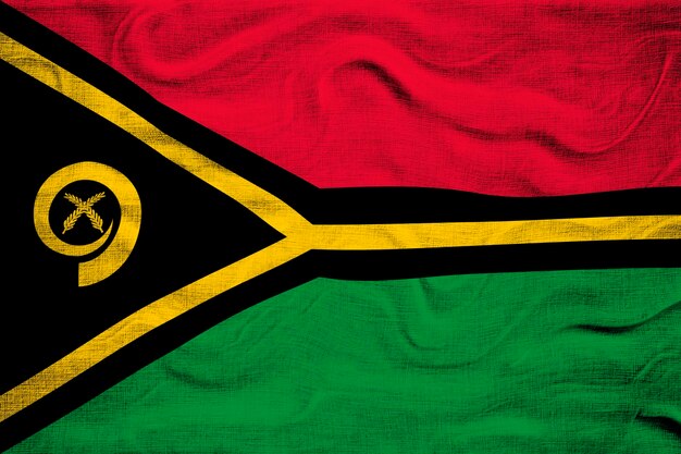 Bandeira nacional de Vanuatu Fundo com a bandeira de Vanuatu