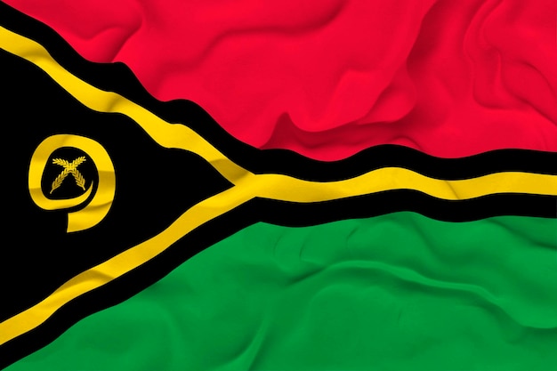 Bandeira nacional de Vanuatu Fundo com bandeira de Vanuatu