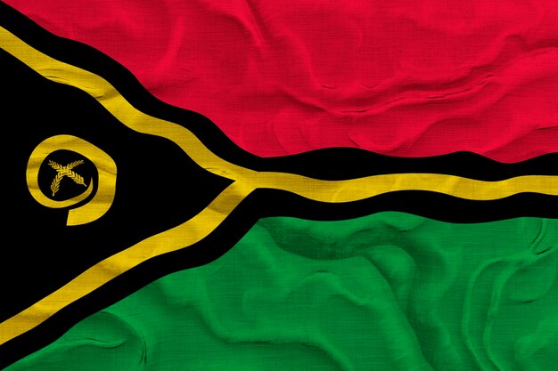 Bandeira nacional de Vanuatu Fundo com bandeira de Vanuatu