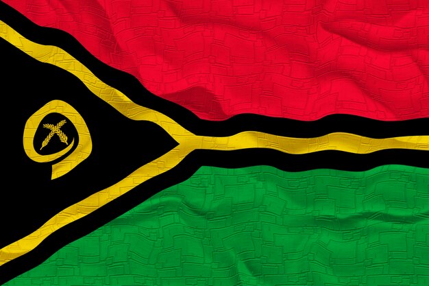 Bandeira nacional de Vanuatu Fundo com bandeira de Vanuatu