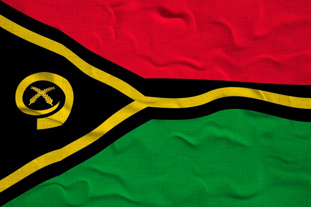 Bandeira nacional de Vanuatu Fundo com bandeira de Vanuatu