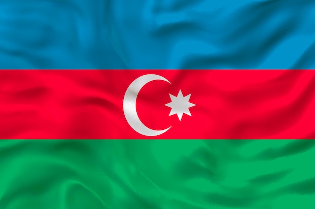 Bandeira nacional do Azerbaijão Fundo com bandeira do Azerbaijão