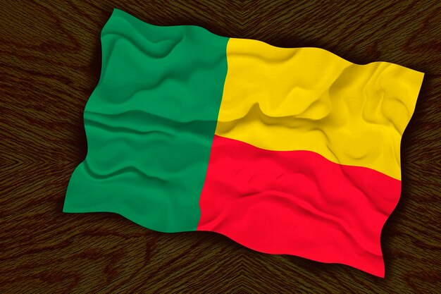 Bandeira nacional do Benin Fundo com bandeira do Benim