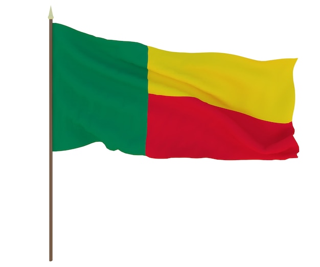 Bandeira nacional do Benin Fundo para editores e designers Feriado nacional