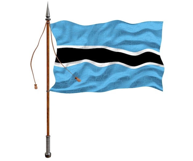 Bandeira nacional do Botswana Fundo com bandeira do Botswana