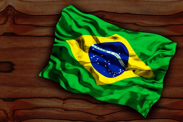 Foto bandeira nacional do brasil fundo com bandeira do brasil