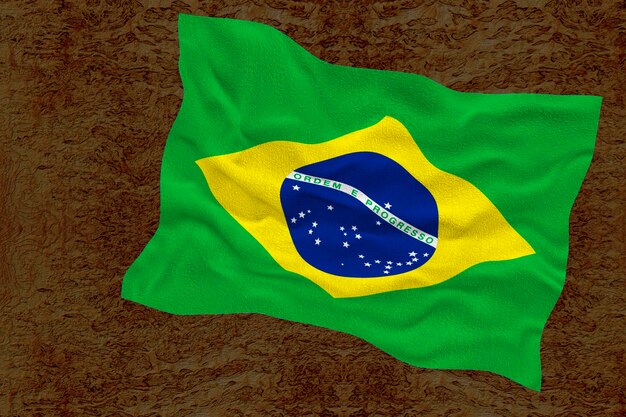 Bandeira nacional do Brasil Fundo com bandeira do Brasil