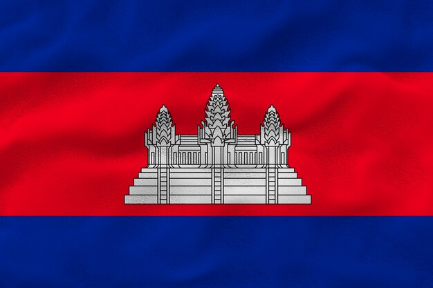 Bandeira nacional do Camboja Fundo com bandeira do Camboja