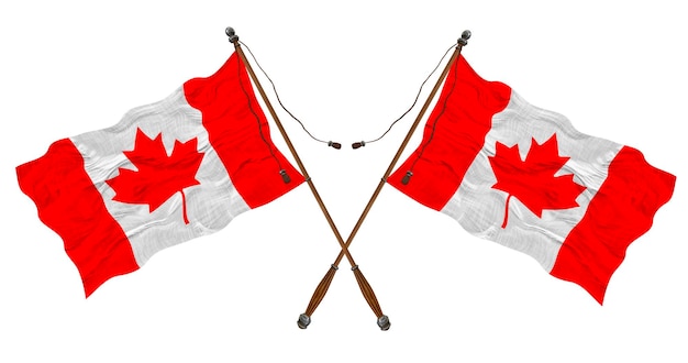 Bandeira Nacional do Canadá e fundo do Canadá para designers