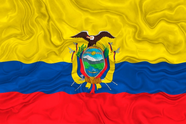 Foto bandeira nacional do equador fundo com bandeira do equador
