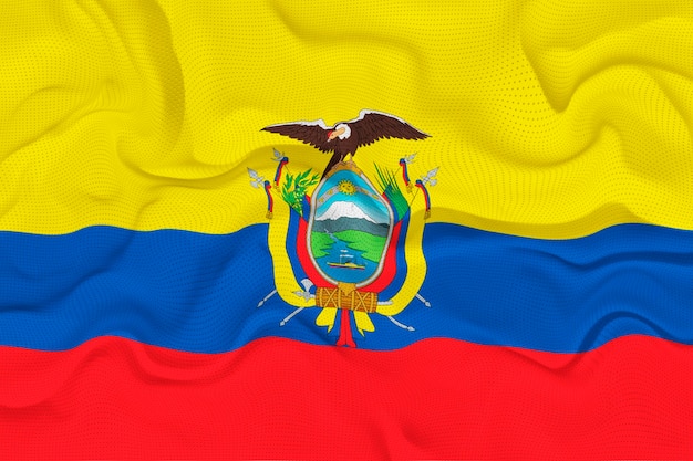 Bandeira nacional do Equador Fundo com bandeira do Equador