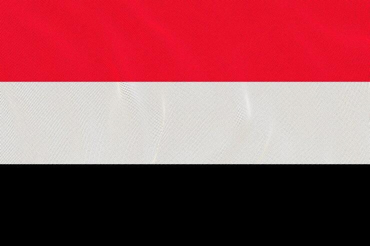Foto bandeira nacional do iêmen fundo com bandeira do iêmen