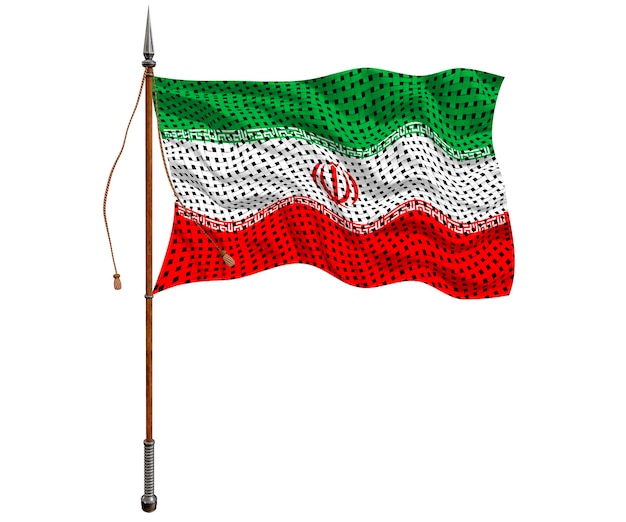 Foto bandeira nacional do irã fundo com bandeira do irã