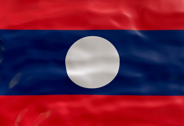 Bandeira nacional do Laos Fundo com bandeira do Laos