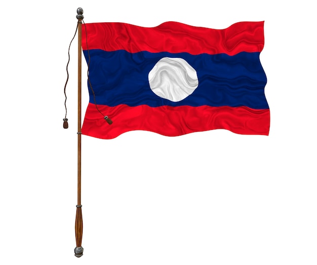 Bandeira nacional do Laos Fundo com bandeira do Laos