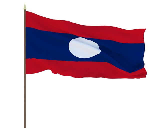 Bandeira nacional do Laos Fundo para editores e designers Feriado nacional