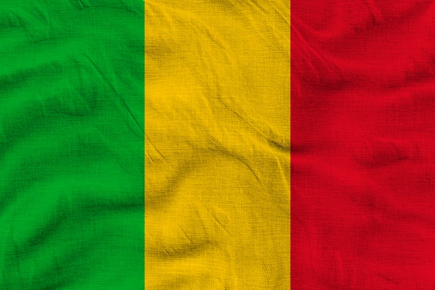 Bandeira nacional do Mali Fundo com bandeira do Mali