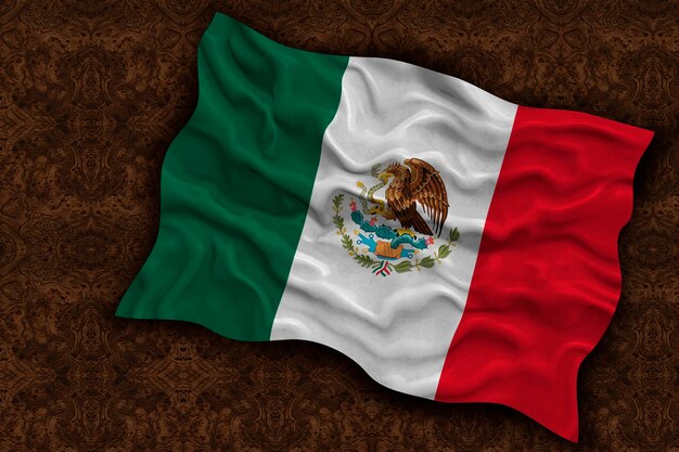 Bandeira nacional do México Fundo com bandeira do México