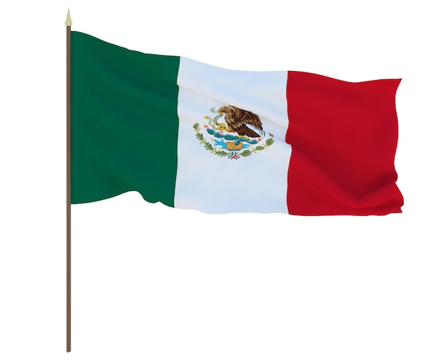 Bandeira nacional do México Fundo para editores e designers Feriado nacional