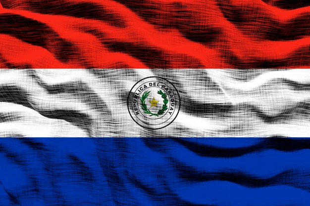 Bandeira nacional do Paraguai Fundo com bandeira do Paraguai