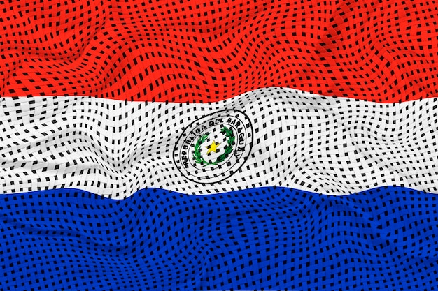 Bandeira nacional do Paraguai Fundo com bandeira do Paraguai