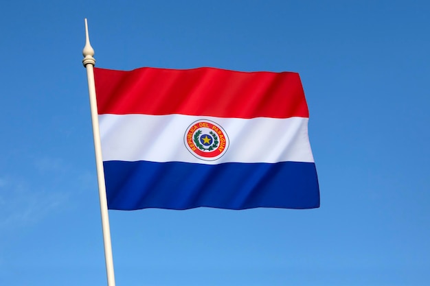 Foto bandeira nacional do paraguai