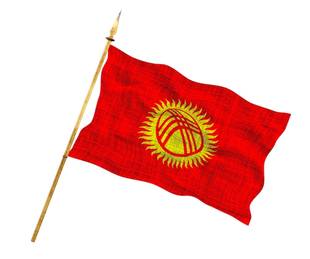 Bandeira nacional do Quirguistão Fundo com bandeira do Quirguistão