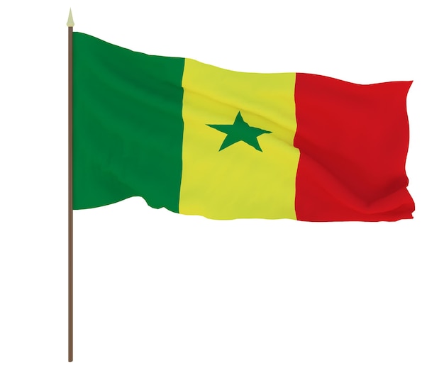 Bandeira nacional do Senegal Fundo para editores e designers Feriado nacional