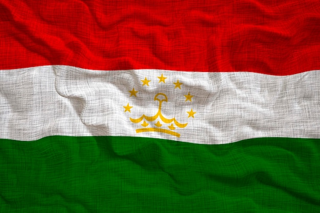 Bandeira nacional do Tadjiquistão Fundo com bandeira do Tadjiquistão