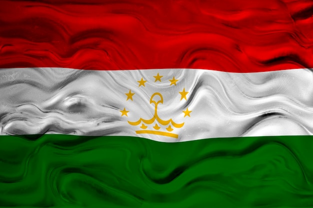 Bandeira nacional do Tajiquistão Fundo com a bandeira do Tajiquistão