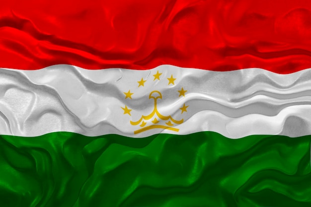Bandeira nacional do Tajiquistão Fundo com bandeira do Tajiquistão