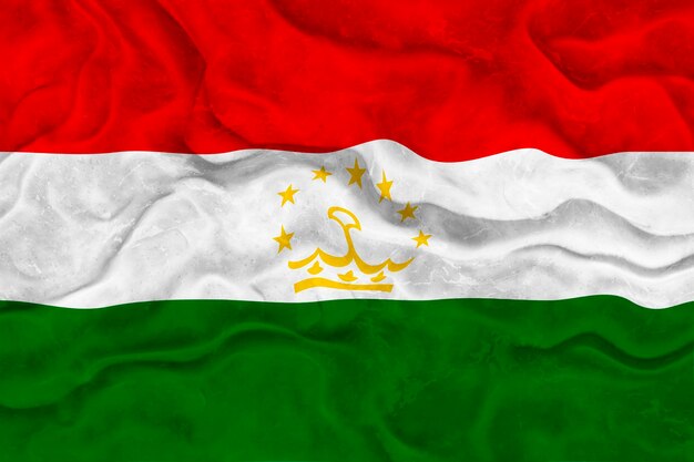 Bandeira nacional do Tajiquistão Fundo com bandeira do Tajiquistão