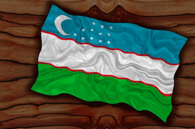 Bandeira nacional do Uzbequistão Fundo com bandeira do Uzbequistão