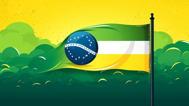 Foto bandeira nacional ilustração da celebração do dia da independência do brasil ai generative