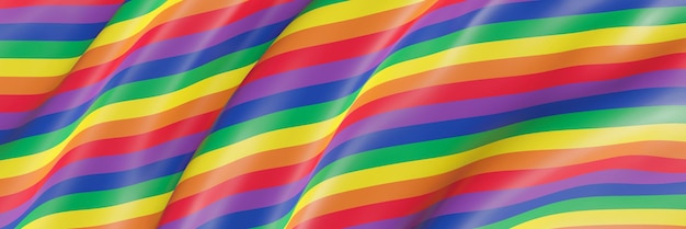 Bandeira ondulada do arco-íris, cor LGBTQ