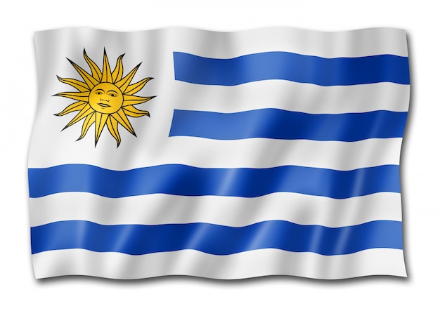 Bandeira uruguaia isolada