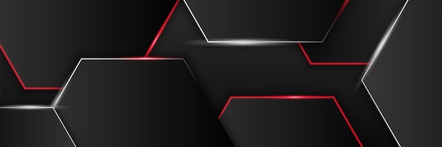 Bandeira vermelha e preta abstrata Desenho de fundo para brochura flyer de site formas de gradiente vermelho-preto geométrico papel de parede para cartaz apresentação de certificado página de chegada