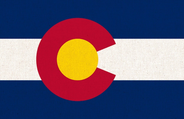 Bandeiras dos estados dos EUA Tecido Bandeira do Colorado Símbolo do estado americano do Colorado