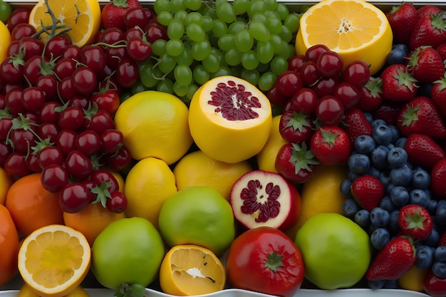 Bandeja de exibição de frutas