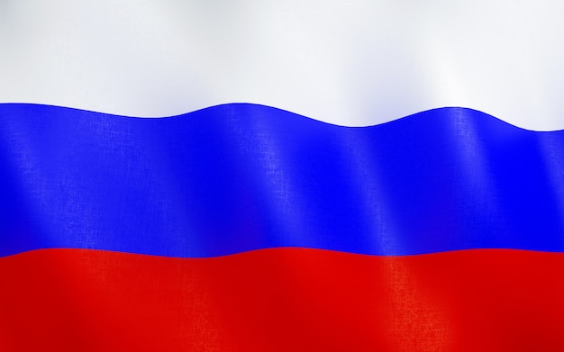 Bandera 3D de Rusia.