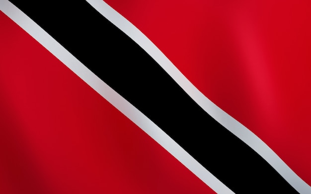 Bandera 3D de Trinidad y Tobago.
