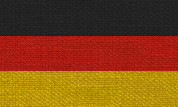 Bandera alemana de Alemania con textura de tela