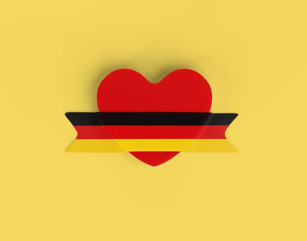 Bandera de Alemania Bandera del corazón