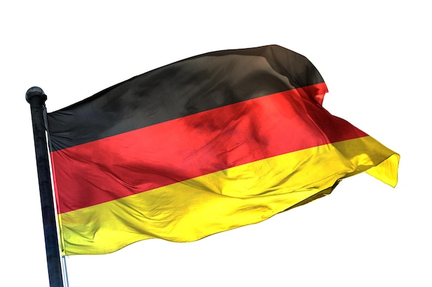 bandera de alemania en una imagen de fondo blanco