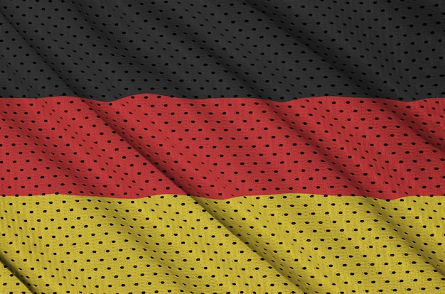 Bandera de Alemania impresa en una tela de malla de poliéster deportiva de nylon