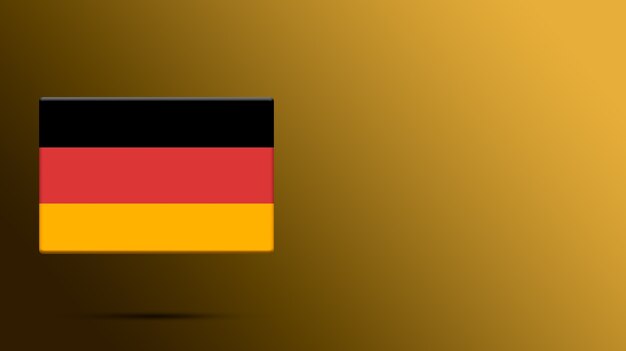 Bandera de Alemania en plataforma realista