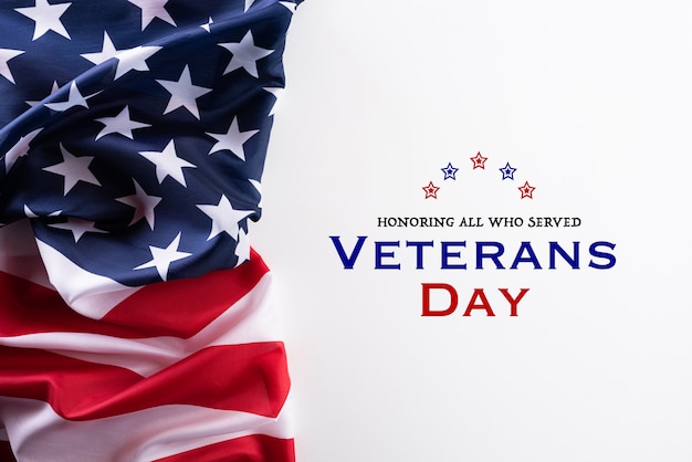 Bandera americana para el día de los veteranos
