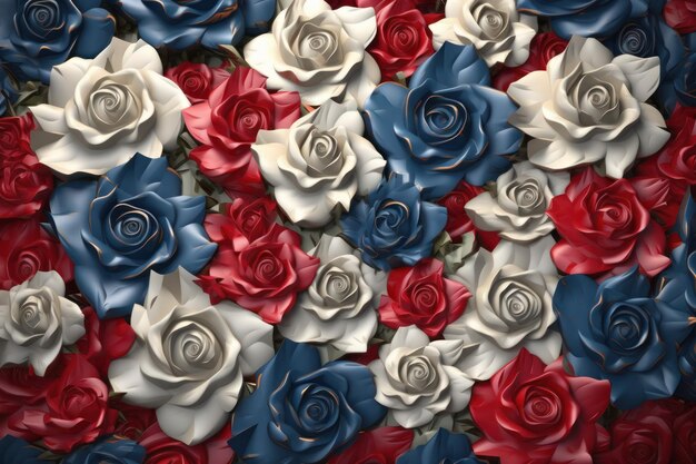 Bandera americana floral Generar Ai
